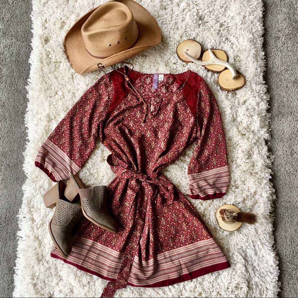 Alya • Boho - Western patterned dress.